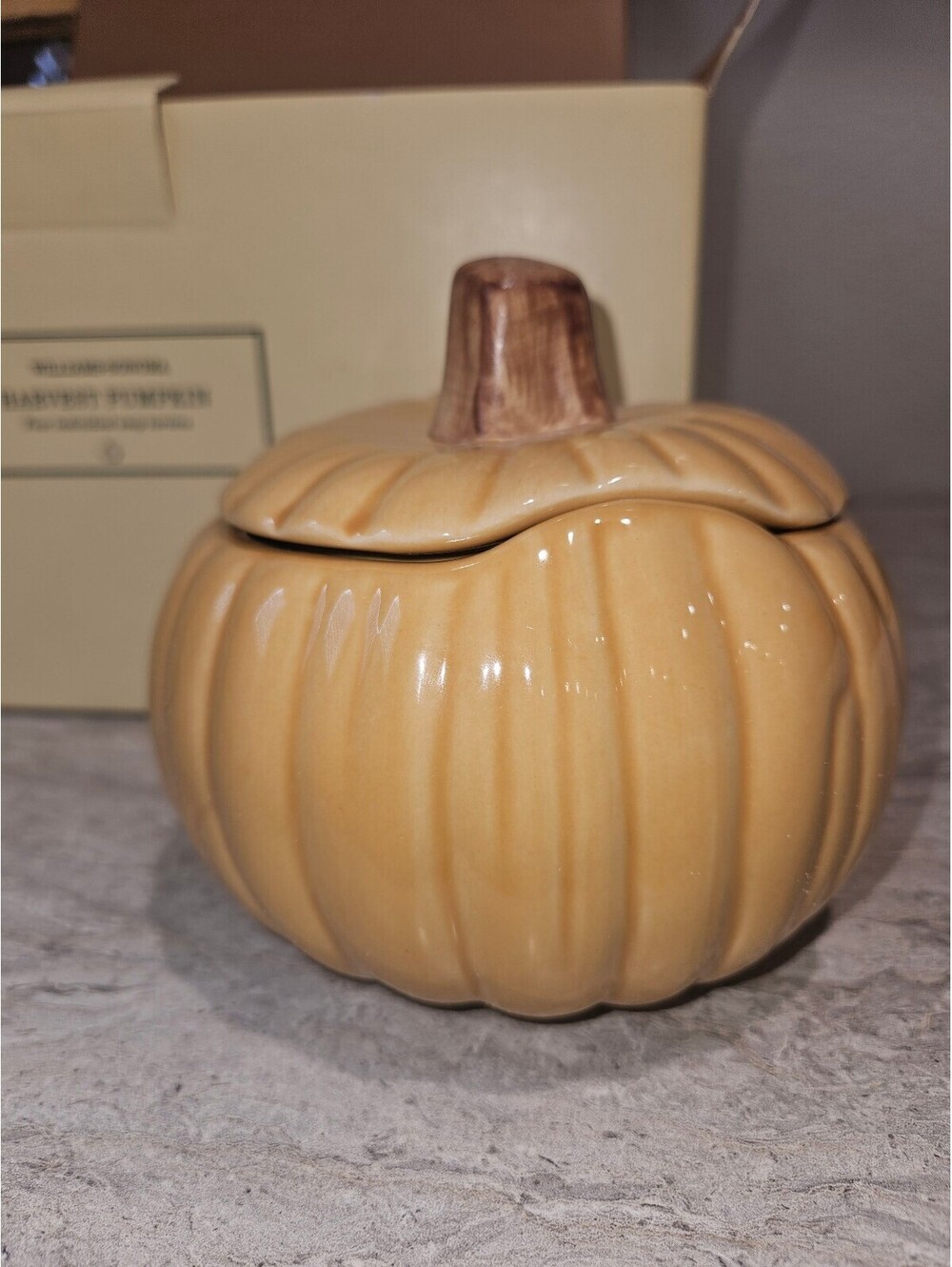 Williams-Sonoma Harvest Pumpkin Four Individual Soup Tureens Set